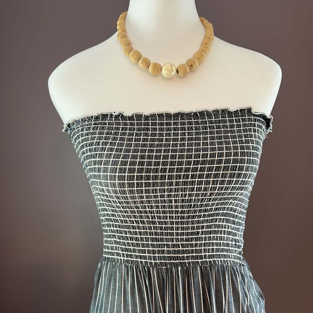 Romper Garage Gray Stripes size small